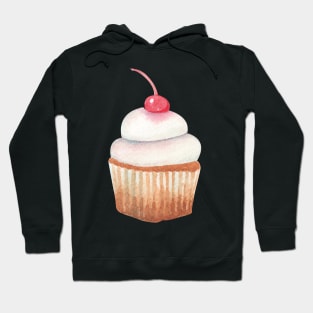 cupcake watercolor Hoodie